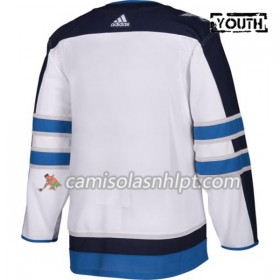 Camisola Winnipeg Jets Blank Adidas Branco Authentic - Criança